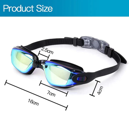 Clear Comfortable Swimming Goggles UV- Anti-Fog Swim Glasses Mirror Adult & Kids