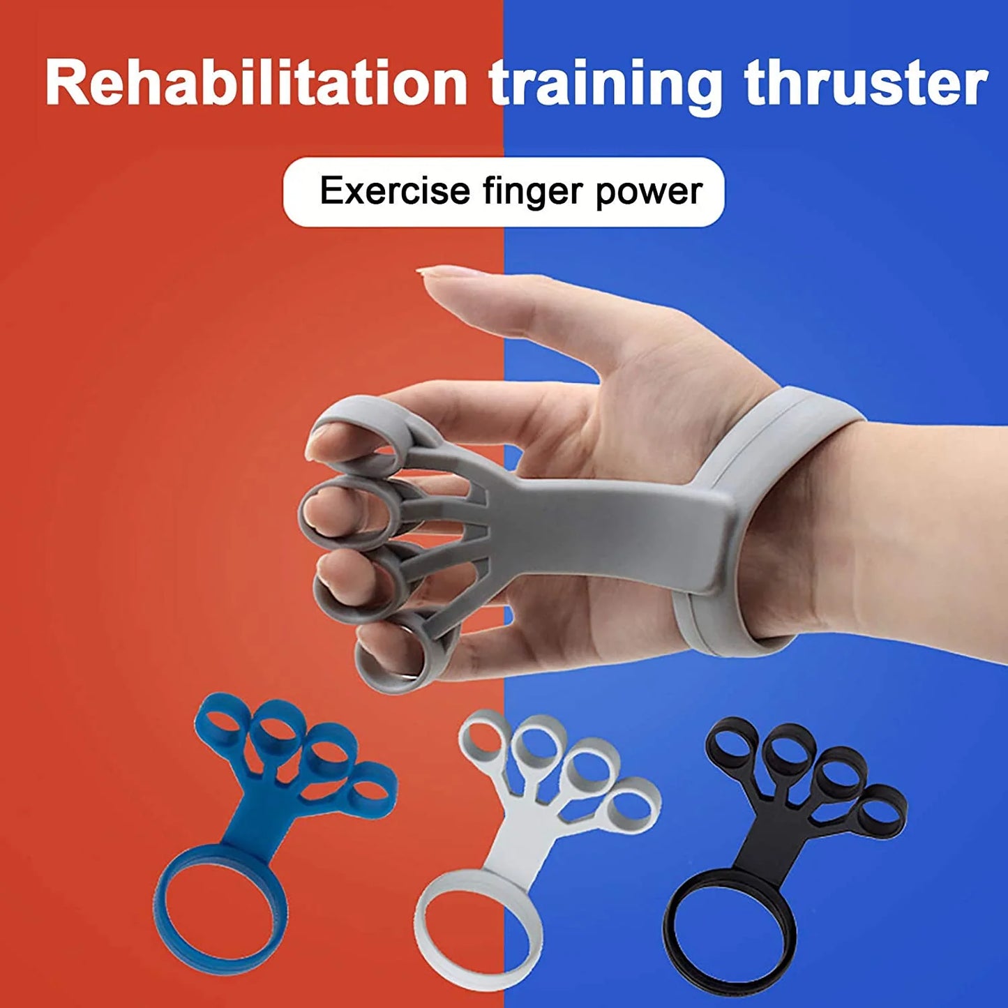 Silicone Grip Device Finger Exercise Stretcher Arthritis Hand Grip Trainer Strengthen Rehabilitation Training to Relieve Pain