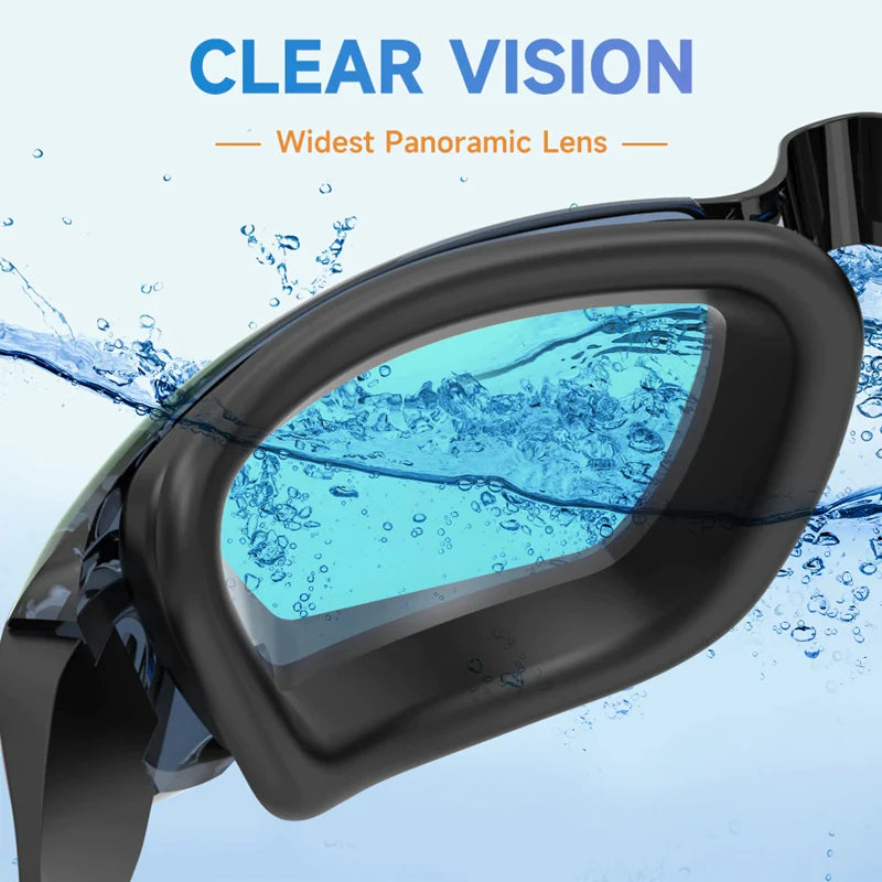 Clear Comfortable Swimming Goggles UV- Anti-Fog Swim Glasses Mirror Adult & Kids