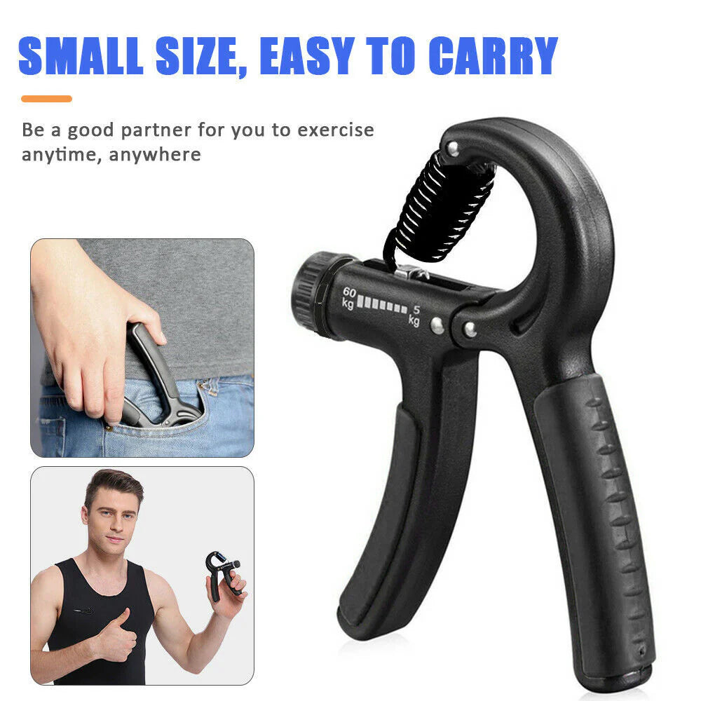 Hand Grip Adjustable Trainer Gripper Strengthener Gym Strength Exerciser Adjustable Heavy Gripper Fitness Hand Exerciser Grip Wrist Training Increase Strength Spring Finger Pinch Carpal Expander