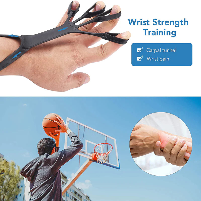 Silicone Grip Device Finger Exercise Stretcher Arthritis Hand Grip Trainer Strengthen Rehabilitation Training to Relieve Pain